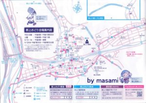 郡上おどりの駐車場とおどり会場の地図