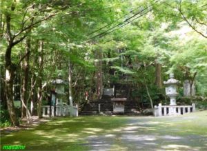 大矢田神社もみじ谷　美濃市　太鼓橋(神橋)　百度石　石段