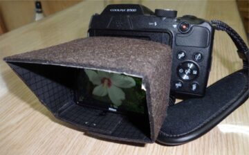 自作　カメラ用液晶モニターフード