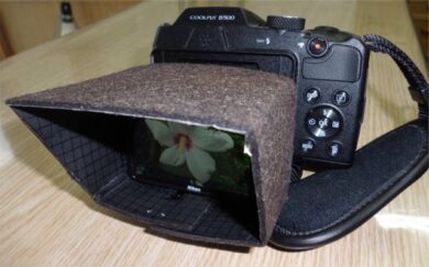 自作　カメラ用液晶モニターフード
